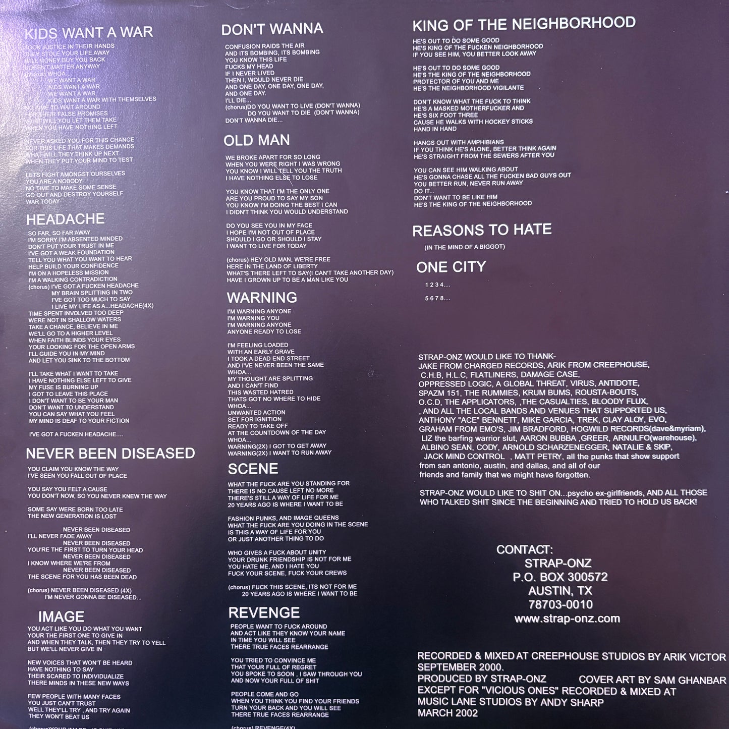 Strap Onz - Can't Hold Back