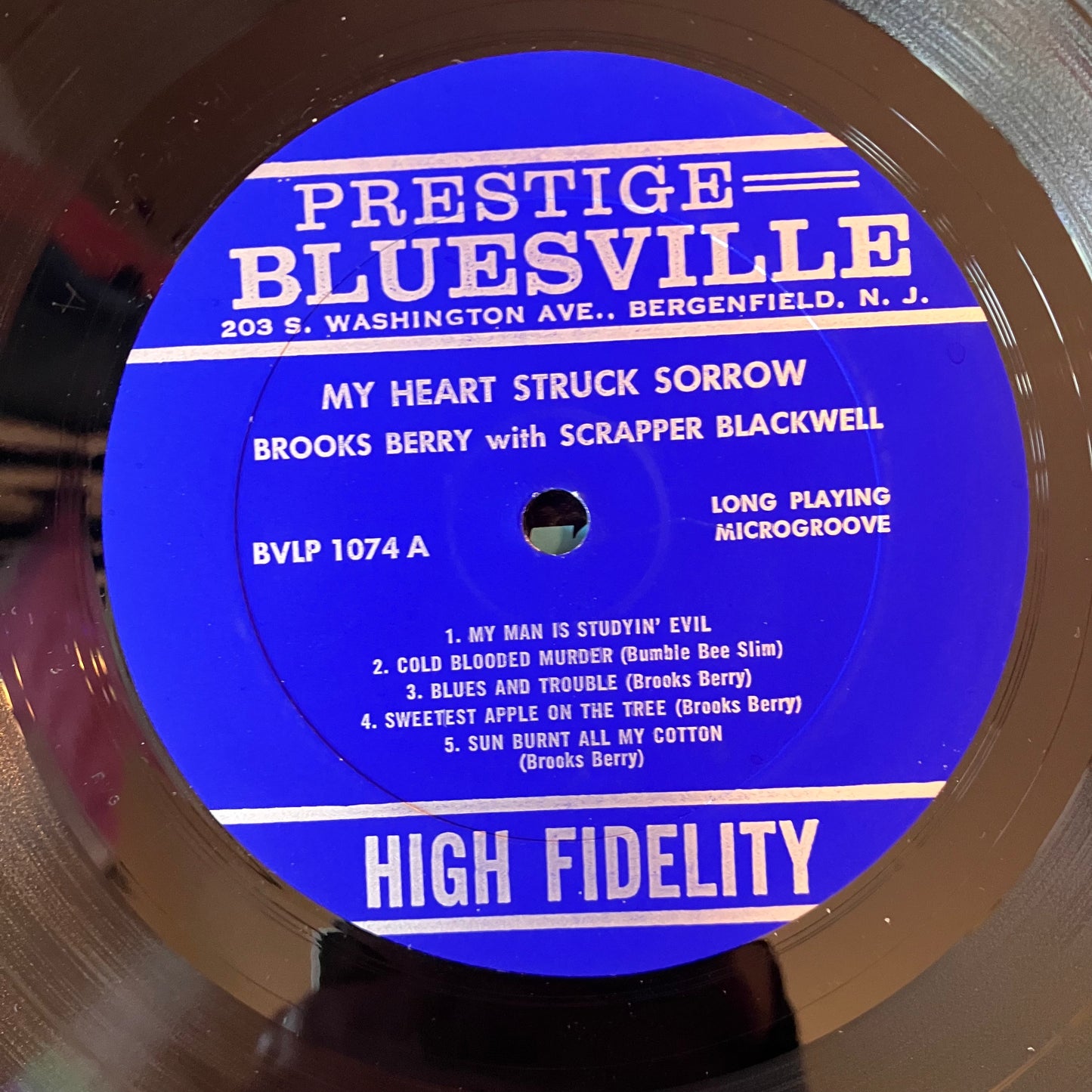 Brooks Berry & Scrapper Blackwell ‎– The Blues Of Brooks Berry And Scrapper Blackwell - My Heart Struck Sorrow