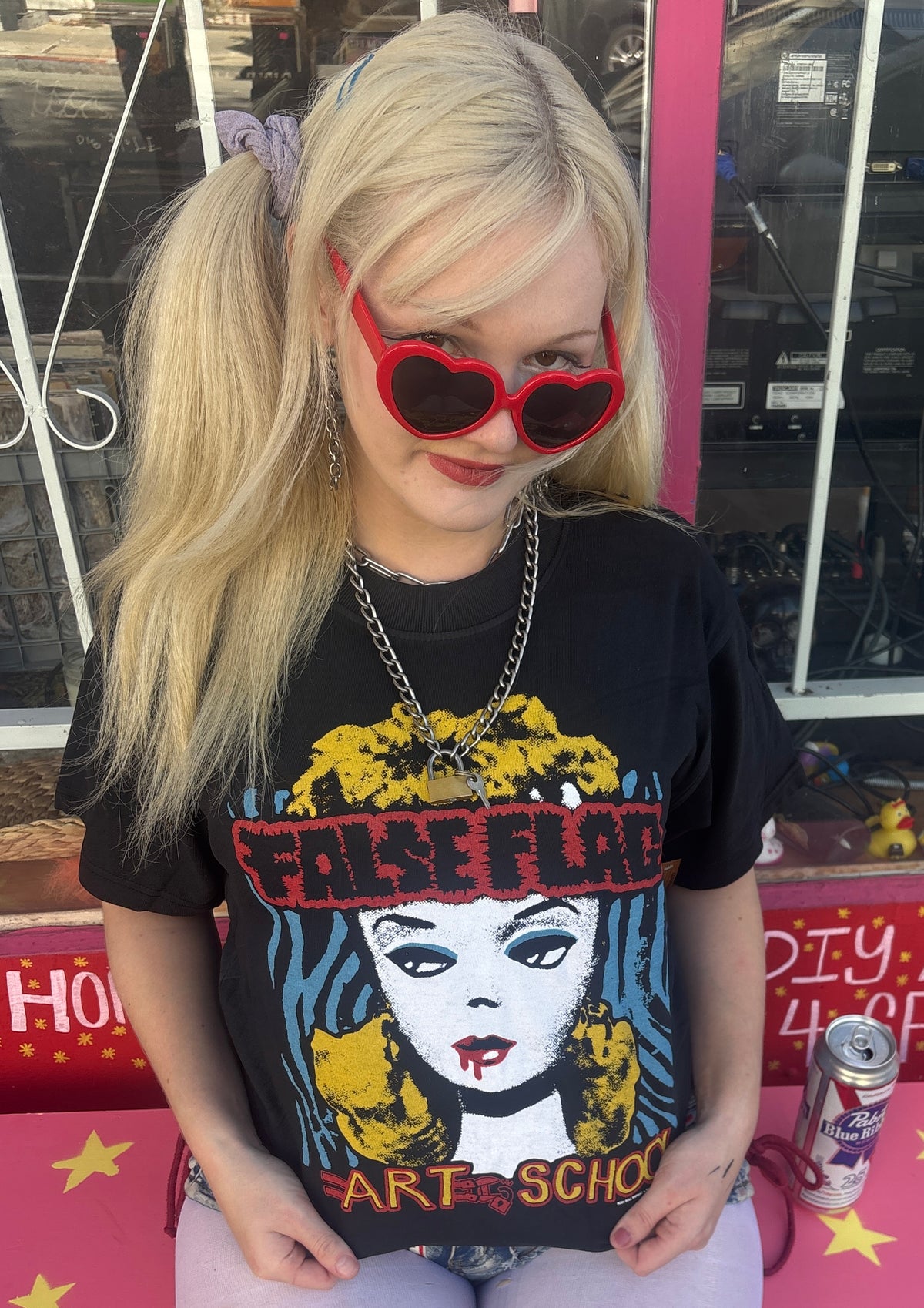 False Flag Art School Doll Garment Dyed Tee