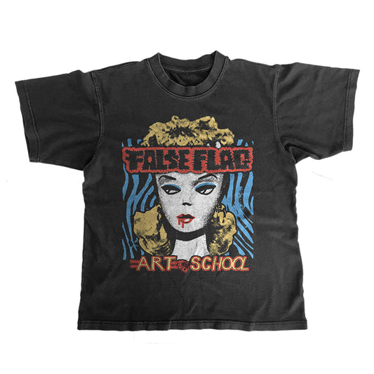 False Flag Art School Doll Garment Dyed Tee