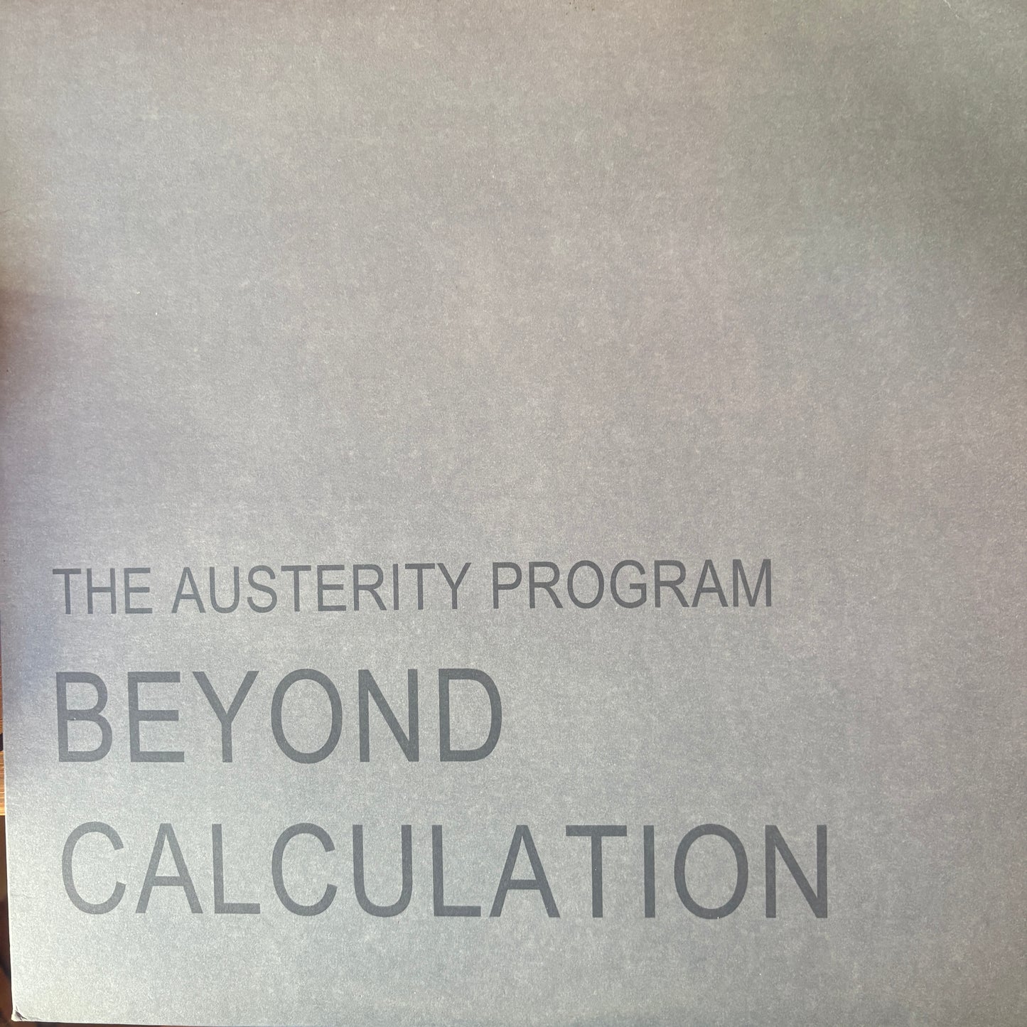 The Austerity Program - Beyond Calculation