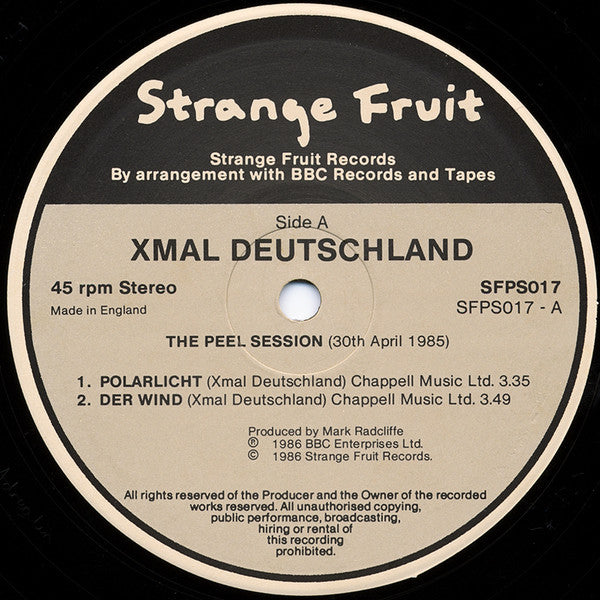 Xmal Deutschland* ‎– The Peel Sessions