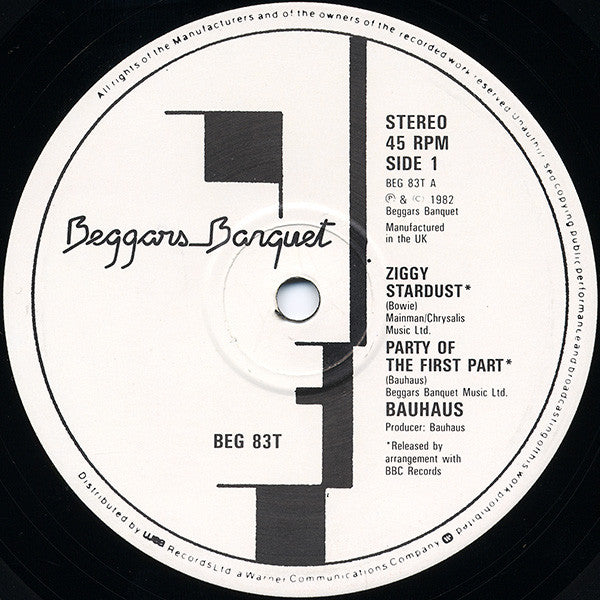 Bauhaus ‎– Ziggy Stardust / Third Uncle