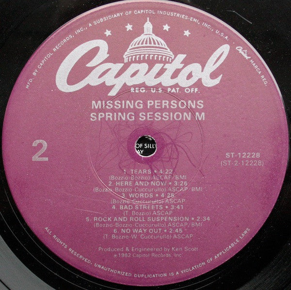 Missing Persons ‎– Spring Session M
