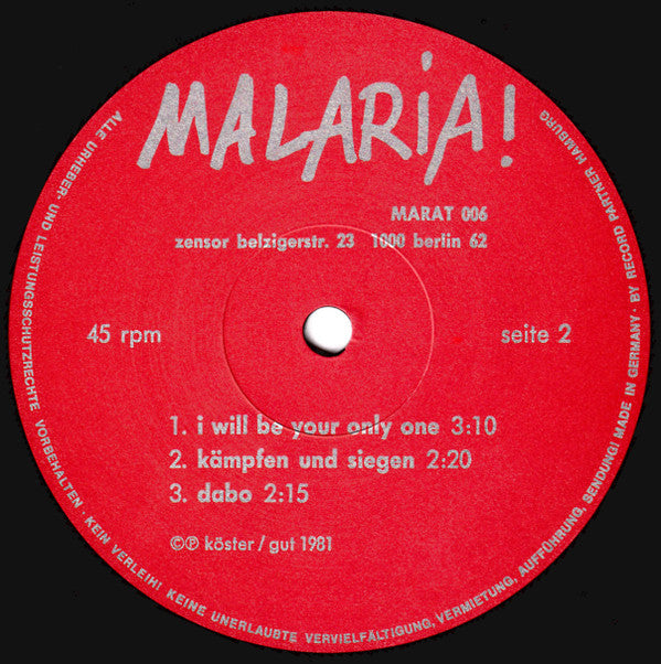 Malaria! ‎– Malaria!
