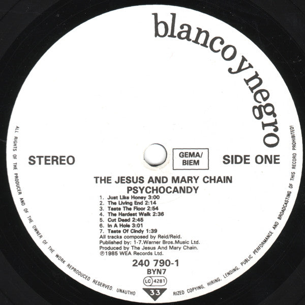 The Jesus And Mary Chain ‎– Psychocandy