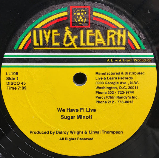 Sugar Minott ‎– We Have Fi Live