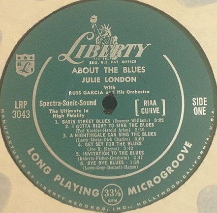 Julie London ‎– About The Blues
