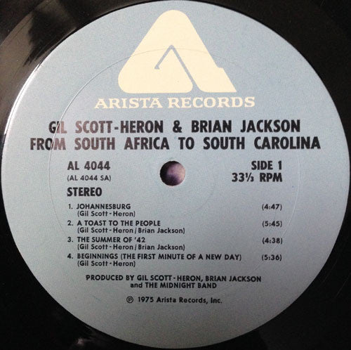 Gil Scott-Heron And Brian Jackson* ‎– From South Africa To South Carolina