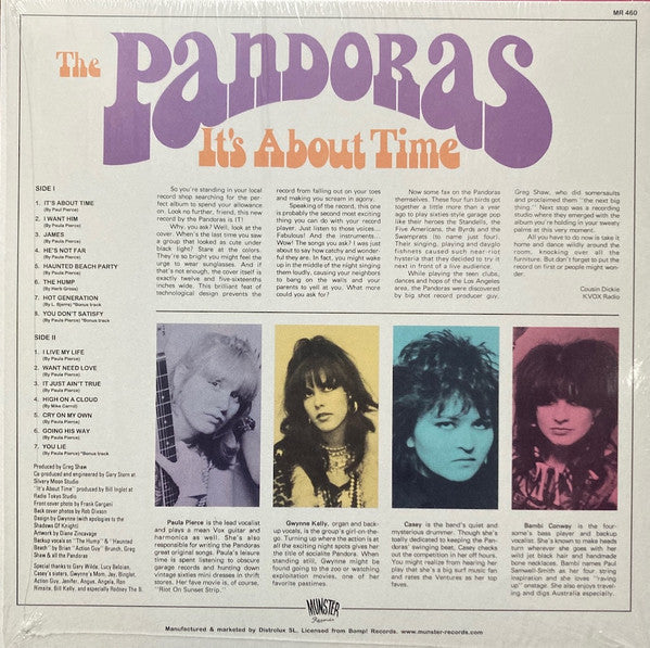 The Pandoras ‎– It's About Time