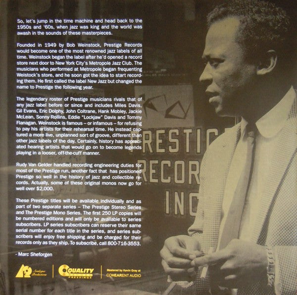 Sonny Rollins - Saxophone Colossus (Analogue Productions, Prestige, Prestige) LP, Album, Mono, Ltd, Num, RE, 200