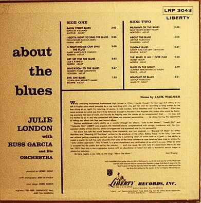 Julie London ‎– About The Blues